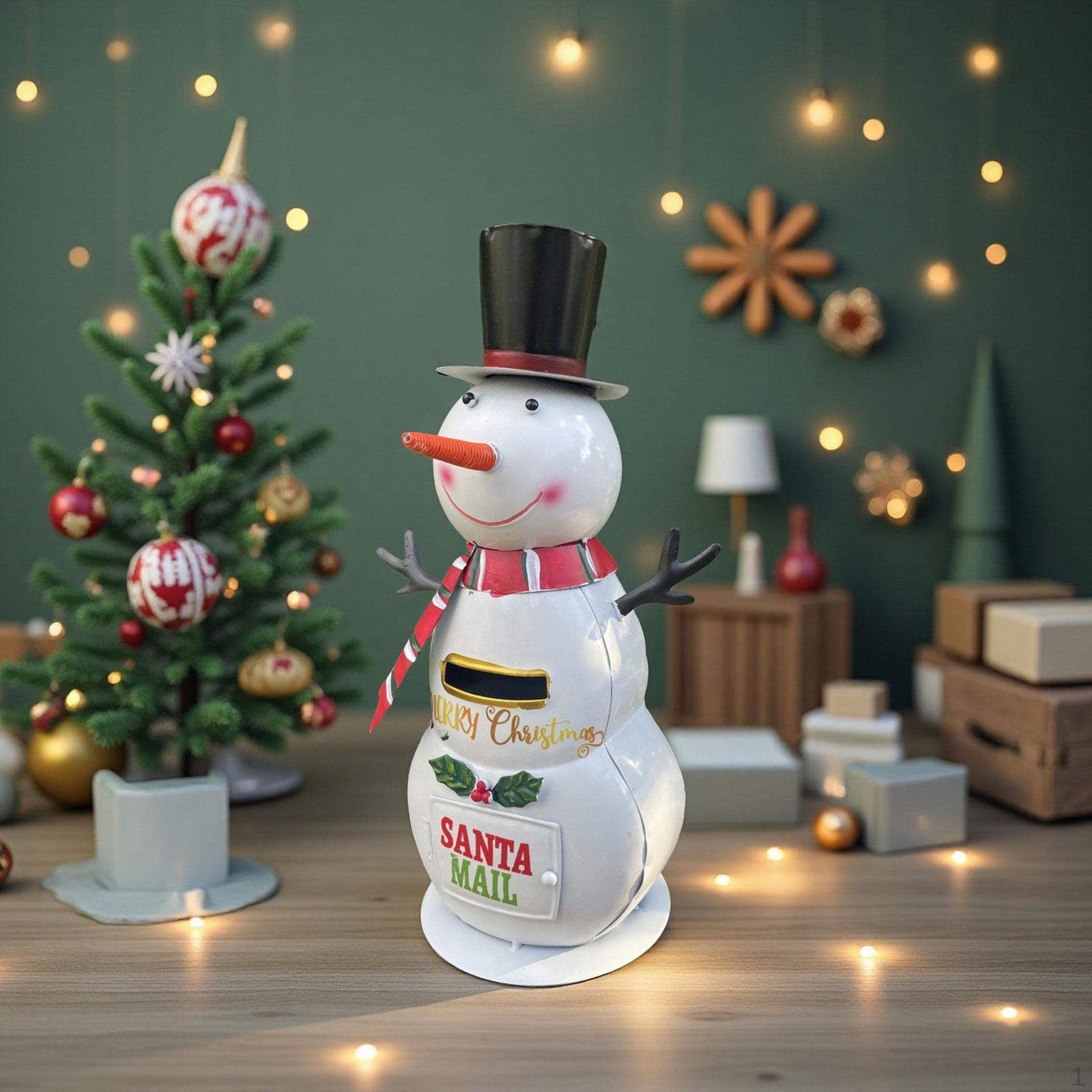 Iron Snowman Mailbox Christmas Ornament Xmas Tabletop Decor Sturdy Versatile for Festive Display
Iron Snowman Mailbox Christmas Ornament Xmas Tabletop Decor Sturdy Versatile for Festive Display