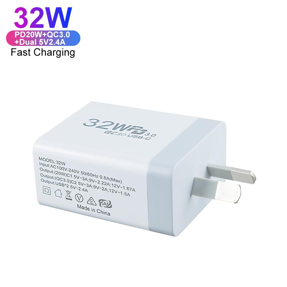 USB Type C AU 4 Ports Chargers Adapters PD 20W QC3.0 Fast Charging Wall Charger for IPhone Travel Portable Adapter AU білий
USB Type C AU 4 Ports Chargers Adapters PD 20W QC3.0 Fast Charging Wall Charger for IPhone Travel Portable Adapter AU білий