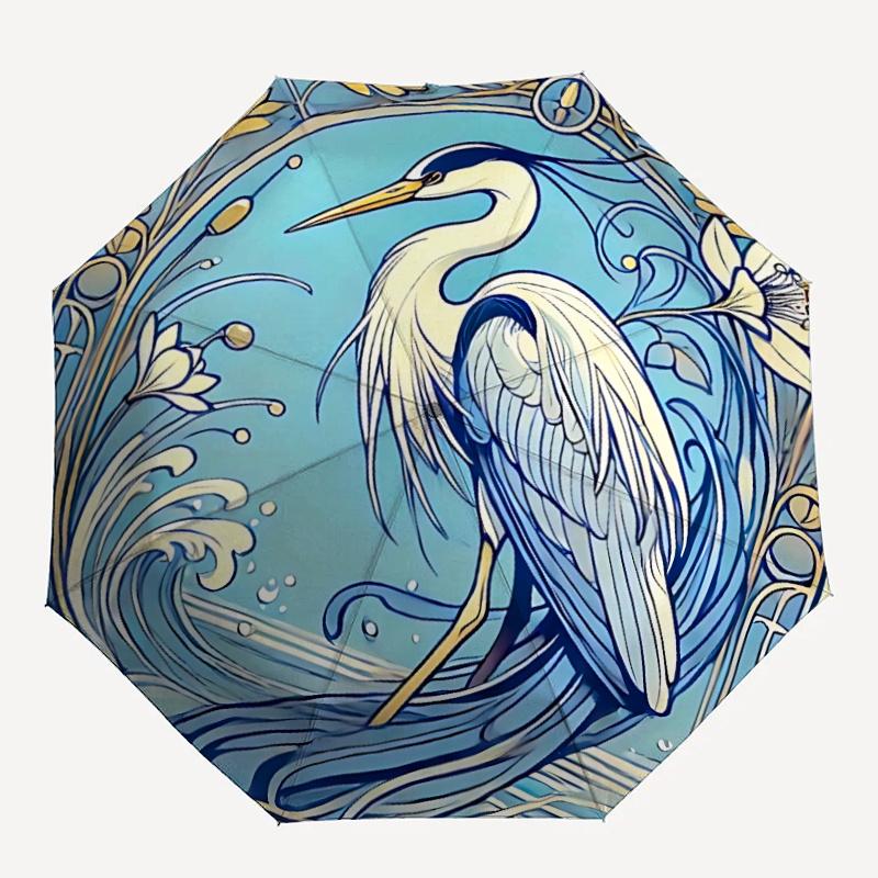 1pc Herons Art Nouveau Automatic Folding Umbrella - Compact 8-Rib Design,Festive Gift, Compact Umbrella, Stylish Accessory, Sturdy Ribs n045
1pc Herons Art Nouveau Automatic Folding Umbrella - Compact 8-Rib Design,Festive Gift, Compact Umbrella, Stylish Accessory, Sturdy Ribs n045