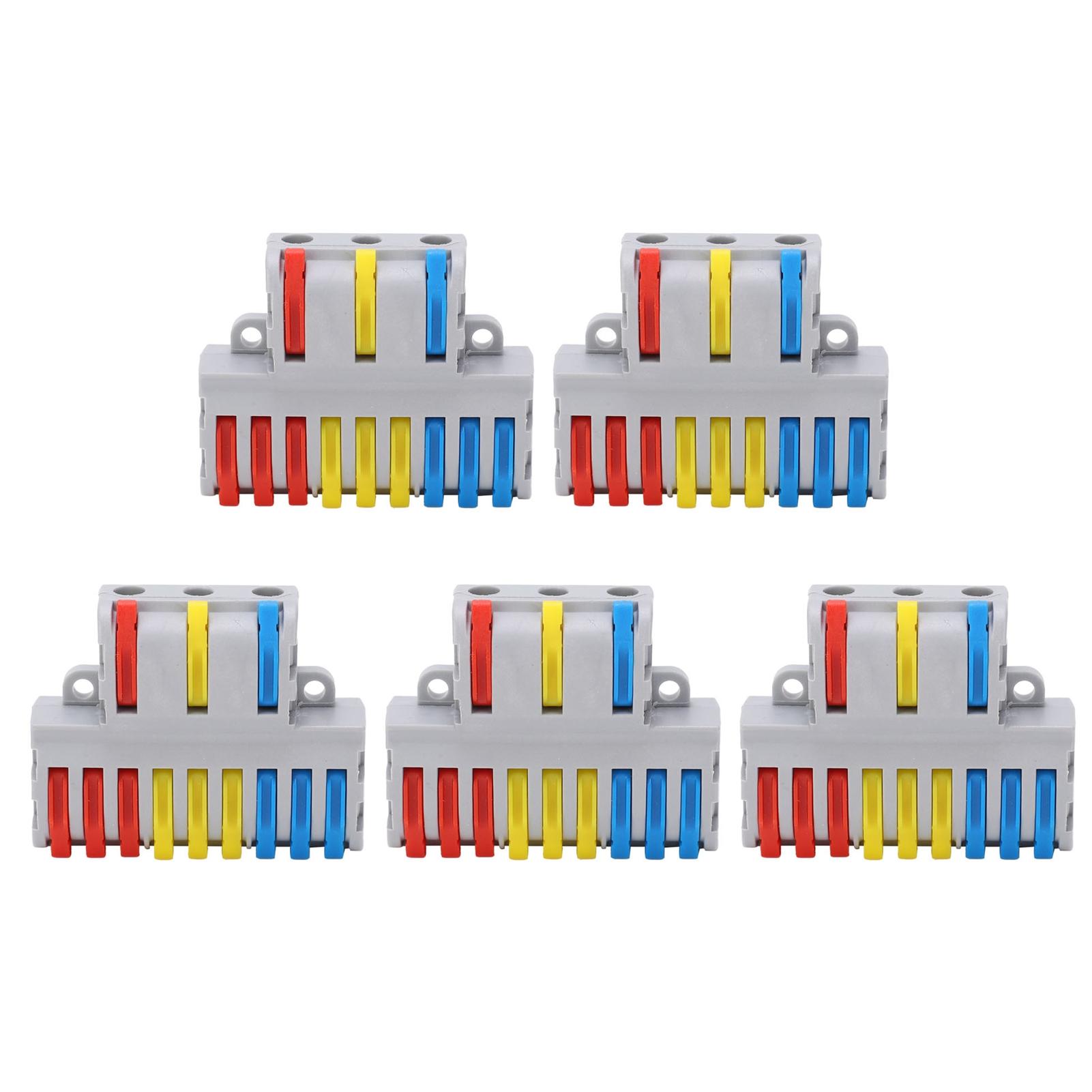 5Pcs Wire Splitter Conector Lever Nut Type 9 Into 3 Quick Connection Terminal Block SPL93
5Pcs Wire Splitter Conector Lever Nut Type 9 Into 3 Quick Connection Terminal Block SPL93