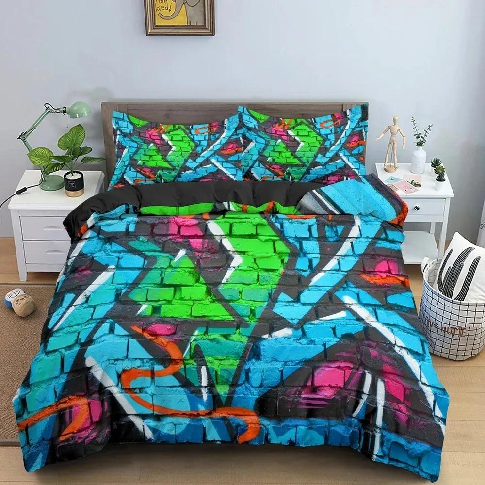 Cartoon Graffiti Bedding Set Boys Girls Twin Queen Size Duvet Cover Pillowcase Bed Kids Adult Fashion Home Textile Customizable US King 264x228cm
Cartoon Graffiti Bedding Set Boys Girls Twin Queen Size Duvet Cover Pillowcase Bed Kids Adult Fashion Home Textile Customizable US King 264x228cm