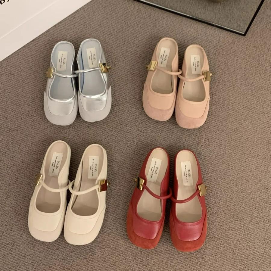 Flat-bottomed Xiaoxiang bag head half slippers women s shoes wear new summer Mary Jane half tray sandals 35
Flat-bottomed Xiaoxiang bag head half slippers women s shoes wear new summer Mary Jane half tray sandals 35