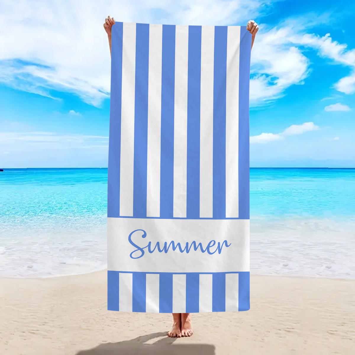 1pc minimalist color striped beach towel, ultra-fine fiber quick drying absorbent beach towel, bathroom beach decoration W40*H60(CM)
1pc minimalist color striped beach towel, ultra-fine fiber quick drying absorbent beach towel, bathroom beach decoration W40*H60(CM)