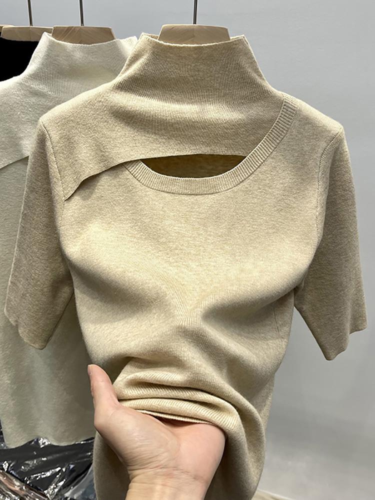 Knitted Tshirt Women Short Sleeve Top Slim Thin Tees Summer Casual T Shirts 2025 Camisetas Mujer Korean Fashion Womens Clothing M білий
Knitted Tshirt Women Short Sleeve Top Slim Thin Tees Summer Casual T Shirts 2025 Camisetas Mujer Korean Fashion Womens Clothing M білий