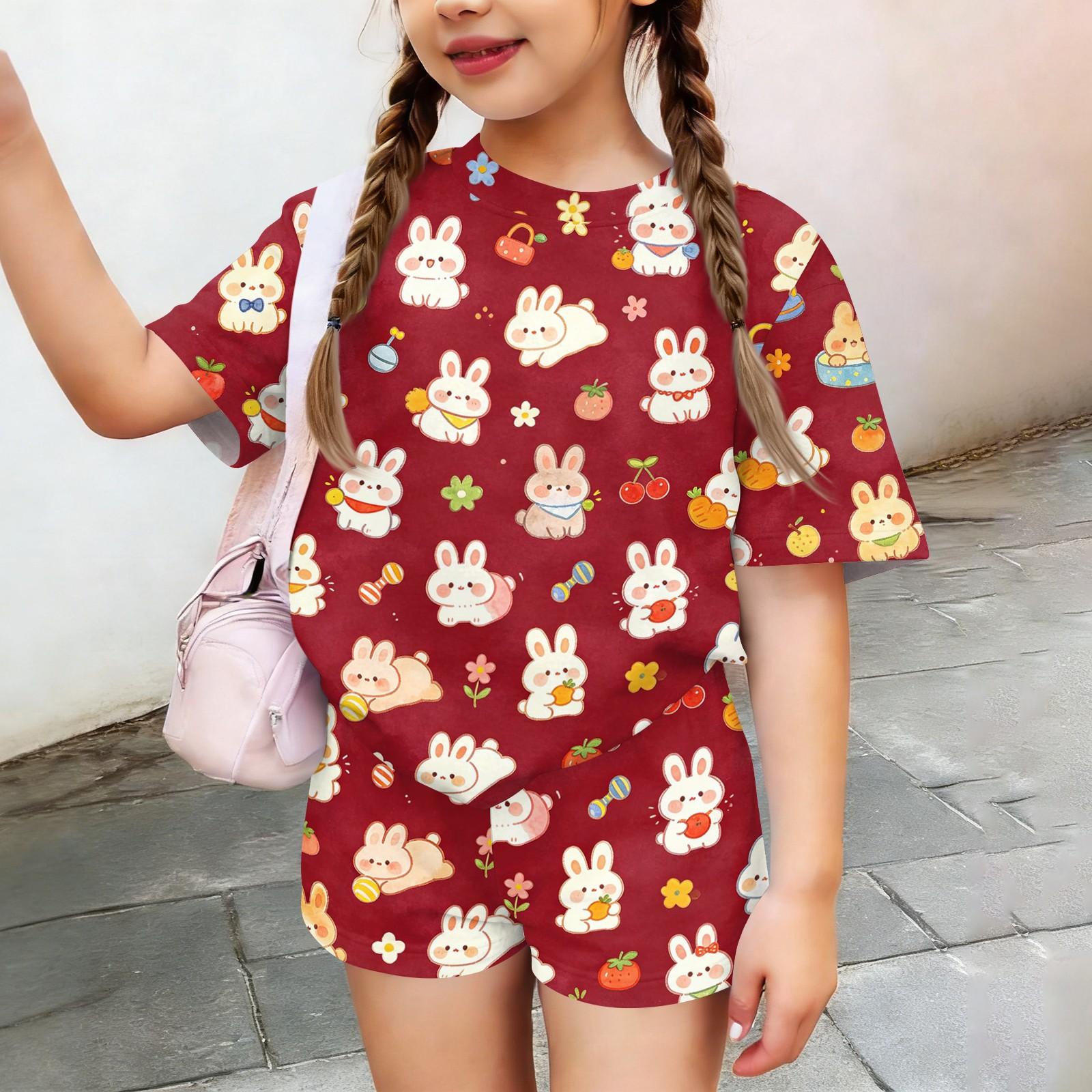 Kids Casual Short Sleeve Top and Shorts Set Animal Print Lightweight Soft Fabric Comfortable Fit Summer Outfit for Boys Girls 100 червоний
Kids Casual Short Sleeve Top and Shorts Set Animal Print Lightweight Soft Fabric Comfortable Fit Summer Outfit for Boys Girls 100 червоний