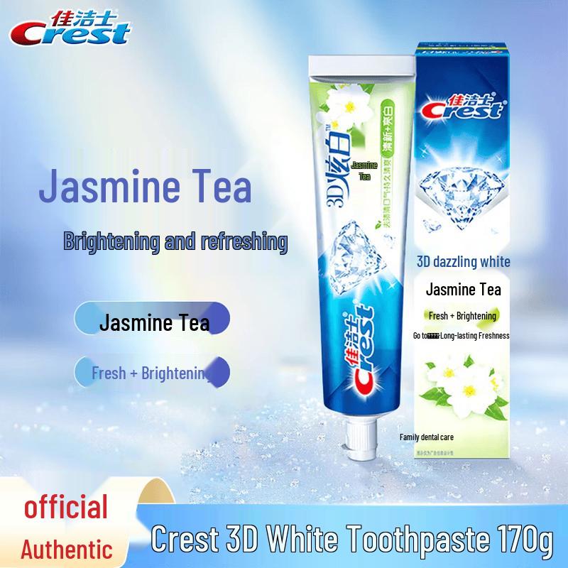 Crest 3D White Jasmine Tea Fresh Toothpaste 170g
Crest 3D White Jasmine Tea Fresh Toothpaste 170g