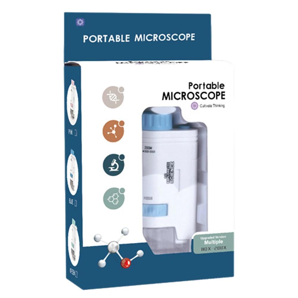 80-200X Handheld Mini Microscope with Base Pocket Microscope with LED Light High Definition Science Microscope for Kids Students
80-200X Handheld Mini Microscope with Base Pocket Microscope with LED Light High Definition Science Microscope for Kids Students