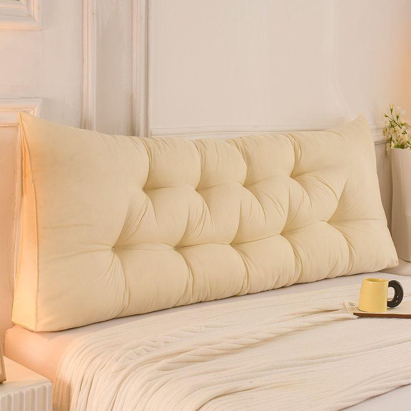 120/150/180cm Bed Headboard Cushion Triangular Wedge Bed Head Pillow Soft Lumbar Back Support for Home Sofa Headboard Decor (Beige,80x50x15cm) бежевий
120/150/180cm Bed Headboard Cushion Triangular Wedge Bed Head Pillow Soft Lumbar Back Support for Home Sofa Headboard Decor (Beige,80x50x15cm) бежевий