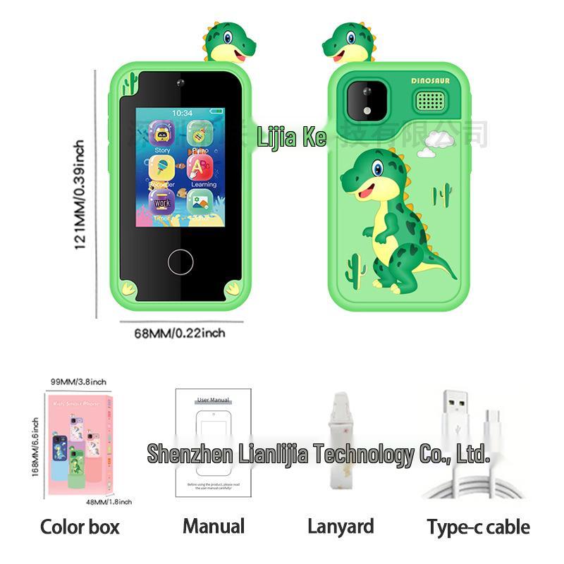 HD Dual-Lens Kids Camera Phone with Dinosaur Silicone Case Green Dinosaur
HD Dual-Lens Kids Camera Phone with Dinosaur Silicone Case Green Dinosaur