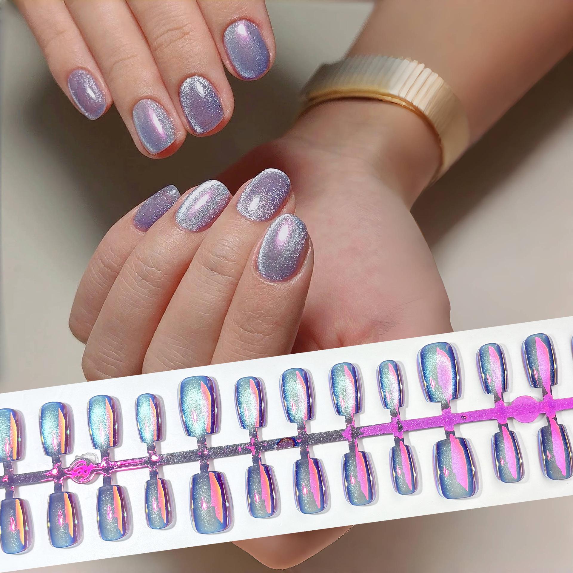 Purple Electroplated Cat Eye Aurora Mermaid Nail Art Patches with Super Flash High-End Texture
Purple Electroplated Cat Eye Aurora Mermaid Nail Art Patches with Super Flash High-End Texture