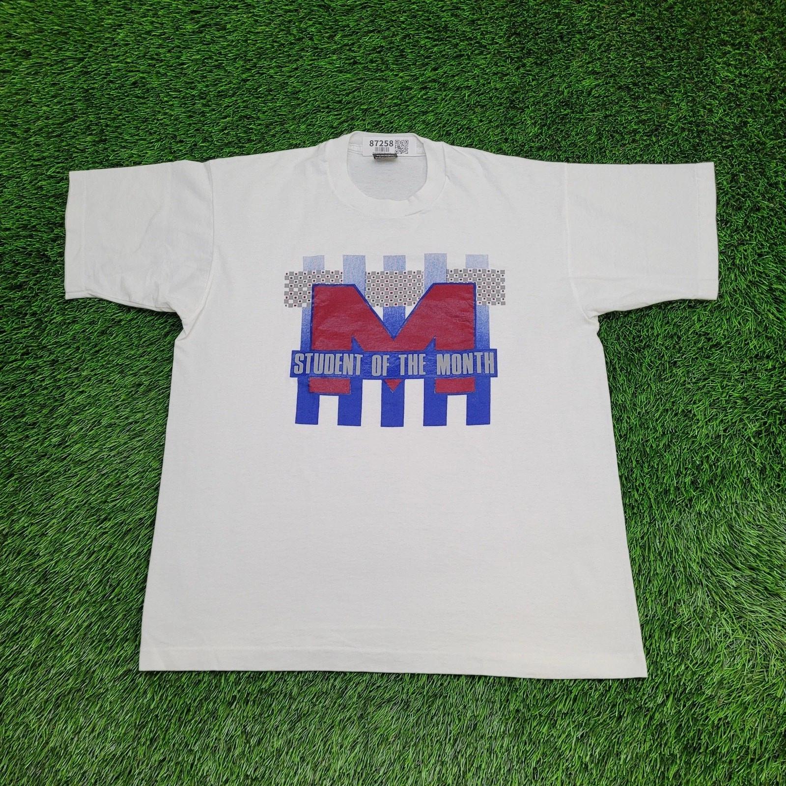 Vintage 80s Student-Of-The-Month Shirt Large 22x27 Crop USA 3XL
Vintage 80s Student-Of-The-Month Shirt Large 22x27 Crop USA 3XL