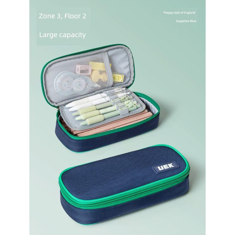 Pupils Pencil Box Boys and Girls Junior High School Students Large Capacity Children s Stationery Box Multi-Compartment Multifunctional Pencil Case Minimalist Preppy style pencil case-sapphire blue
Pupils Pencil Box Boys and Girls Junior High School Students Large Capacity Children s Stationery Box Multi-Compartment Multifunctional Pencil Case Minimalist Preppy style pencil case-sapphire blue