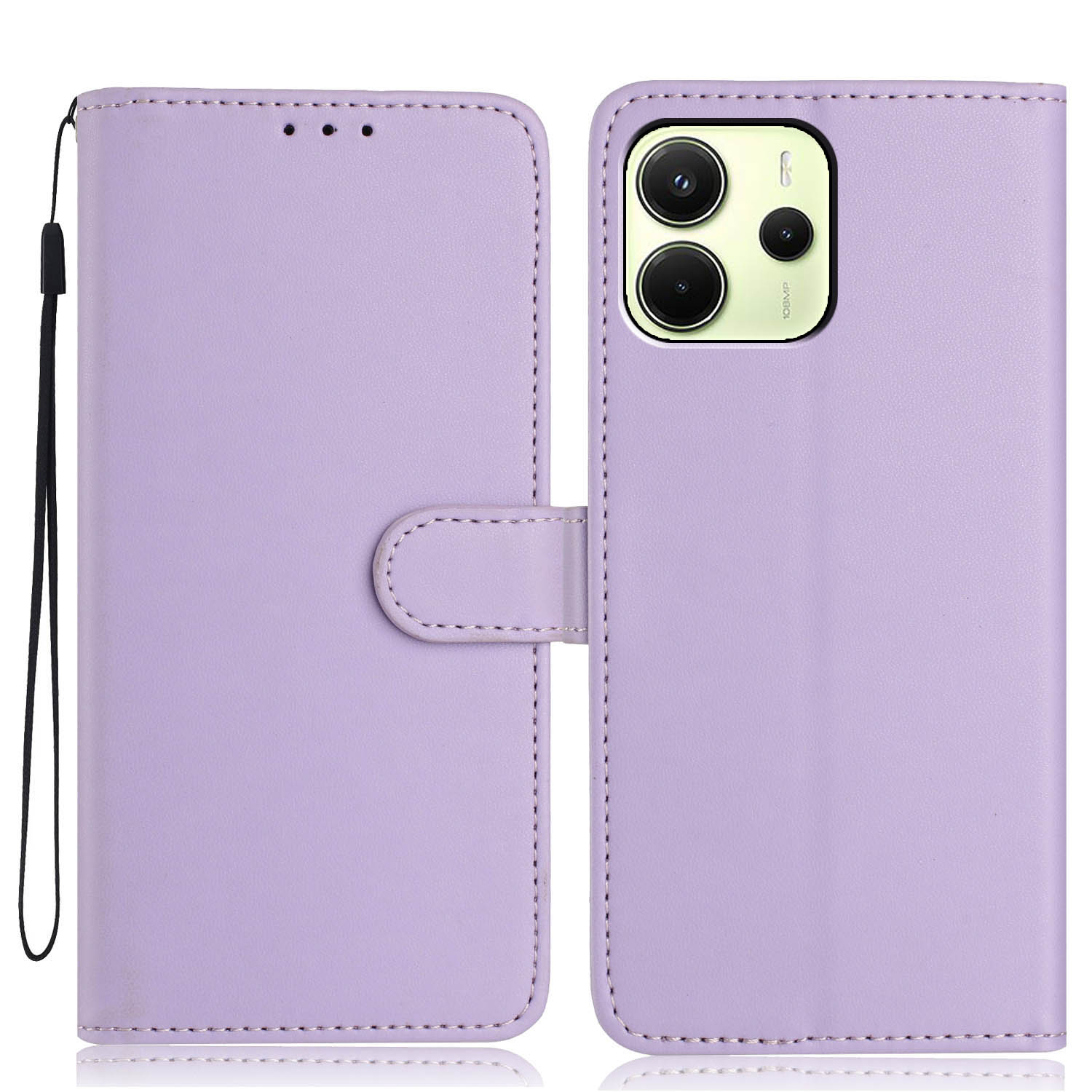Wallet Case For Xiaomi Redmi Note 14 4G (164.84mm) Leather Stand Phone Cover with Strap/Multiple Card Slots
Wallet Case For Xiaomi Redmi Note 14 4G (164.84mm) Leather Stand Phone Cover with Strap/Multiple Card Slots