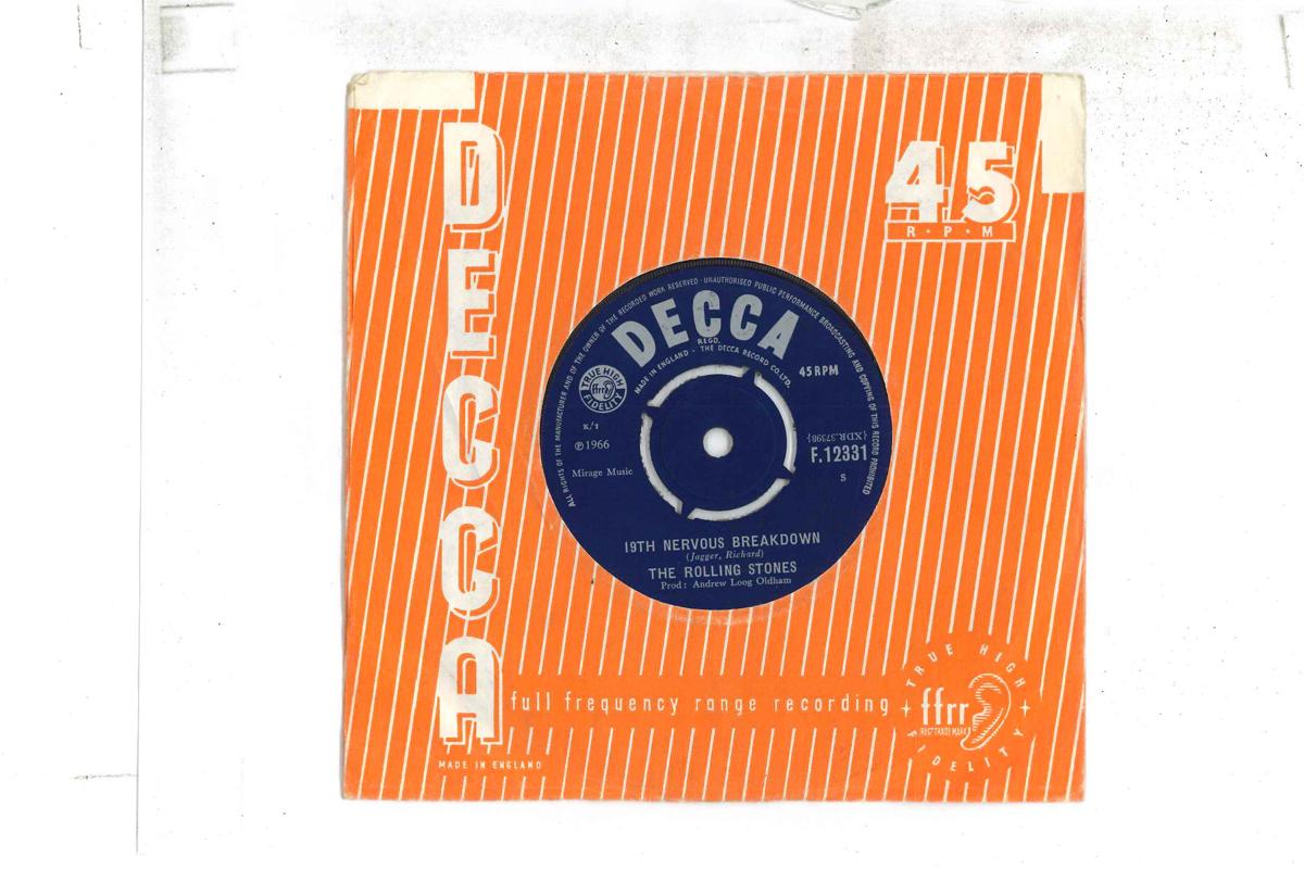 7-дюймовая пластинка ROLLING STONES - 19th Nervous Breakdown F12331 Decca 1966 UK Рок Б/У
7-дюймовая пластинка ROLLING STONES - 19th Nervous Breakdown F12331 Decca 1966 UK Рок Б/У