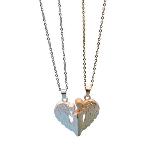 1 Набір Парних Кулонів Ангелів з Магнітним Серцем, Романтичні Кулони Серця Любові для Пар, Подарунок на Річницю срібний/золотий
1 Набір Парних Кулонів Ангелів з Магнітним Серцем, Романтичні Кулони Серця Любові для Пар, Подарунок на Річницю срібний/золотий