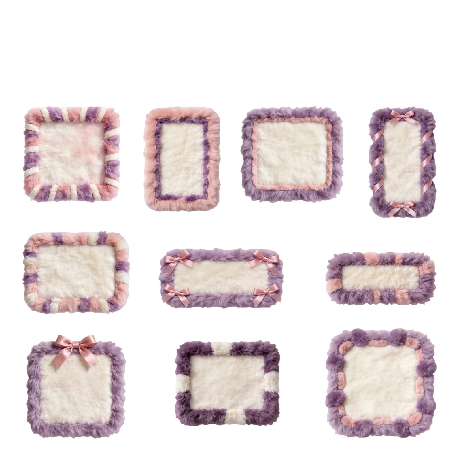 Set of 10 Plush Frame Stickers for Journals and Scrapbooking Soft Faux Fur Texture Decorative Labels for Crafting and Organizing
Set of 10 Plush Frame Stickers for Journals and Scrapbooking Soft Faux Fur Texture Decorative Labels for Crafting and Organizing