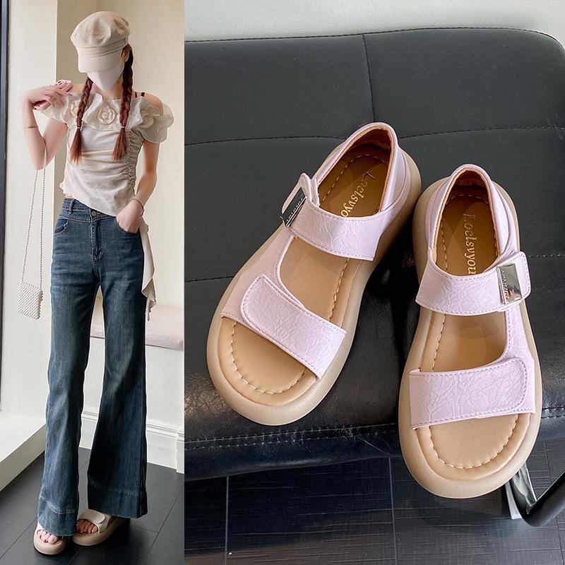 2025 summer new retro casual cool slippers open-toed metal label round head thick sole one pedal beach shoes women 42
2025 summer new retro casual cool slippers open-toed metal label round head thick sole one pedal beach shoes women 42