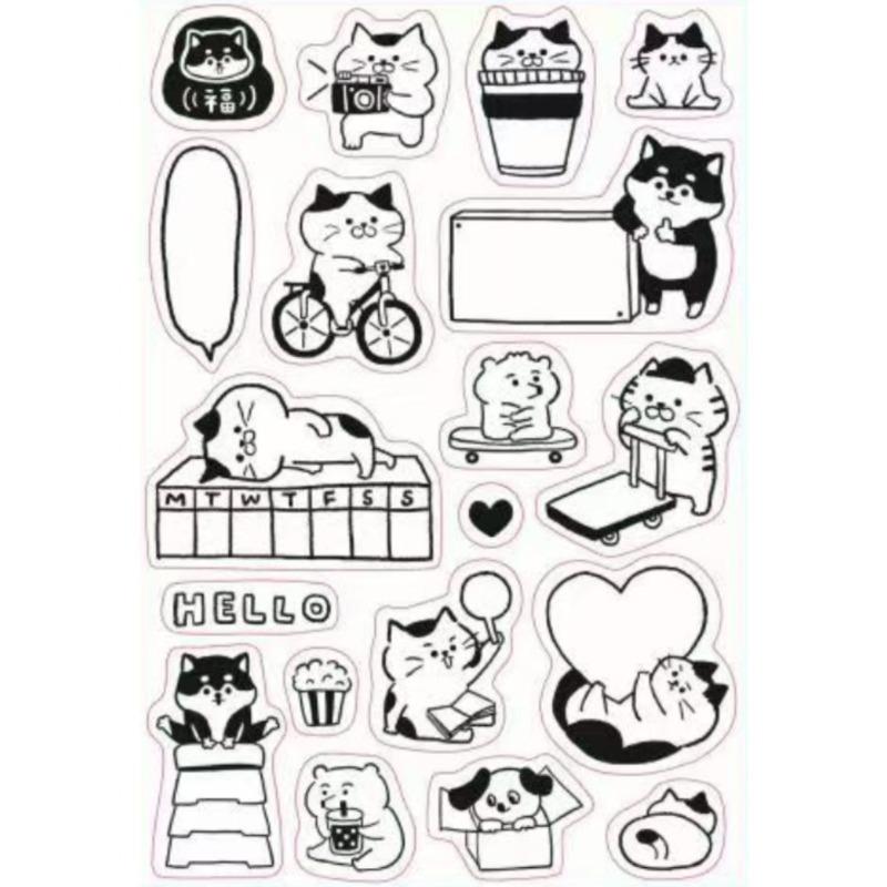 Cartoon Cat 15 Transparent Silicone Stamp in Stock DIY Finished Seal for Scrapbook Journal Diary Planner Decorative Hand Account
Cartoon Cat 15 Transparent Silicone Stamp in Stock DIY Finished Seal for Scrapbook Journal Diary Planner Decorative Hand Account