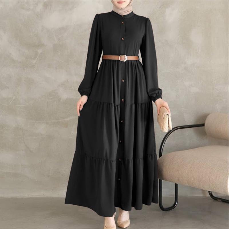 ZANZEA Muslim Women Round Neck Loose Casual Long Sleeve Dress 5XL чорний
ZANZEA Muslim Women Round Neck Loose Casual Long Sleeve Dress 5XL чорний