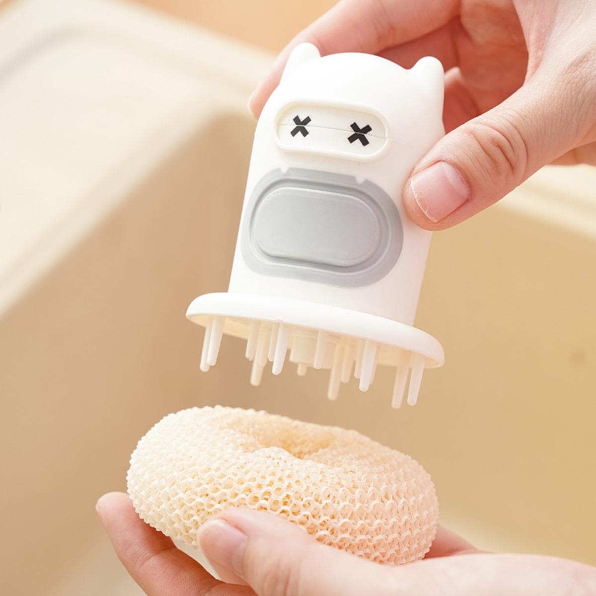 New Kitchen Cartoon Push-Button Brush with Automatic Liquid Refill - Caring Pot Cleaning Tool for Removing Stains 1PCS белый
New Kitchen Cartoon Push-Button Brush with Automatic Liquid Refill - Caring Pot Cleaning Tool for Removing Stains 1PCS белый