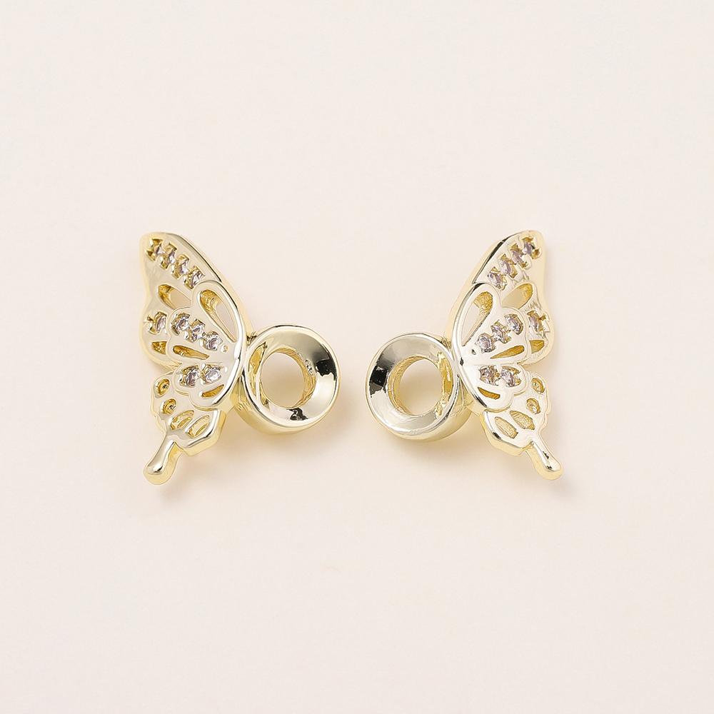 1Pcs 14/18K Gold Color Plated Butterfly Wings Spacer Beads with Zircon for DIY Bracelet Necklace Jewelry Making Accessories
1Pcs 14/18K Gold Color Plated Butterfly Wings Spacer Beads with Zircon for DIY Bracelet Necklace Jewelry Making Accessories