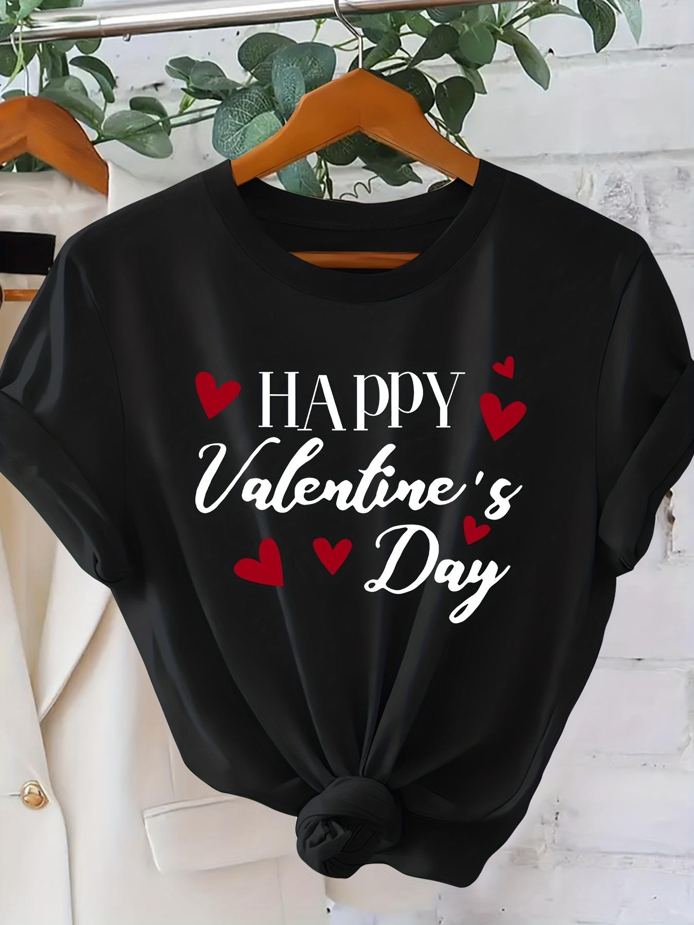 European size Women s Vintage Valentine s Day Heart Print T-Shirt - Short Sleeve Round Neck Blouse with Heart & Love Letter Graphics 4XL чорний
European size Women s Vintage Valentine s Day Heart Print T-Shirt - Short Sleeve Round Neck Blouse with Heart & Love Letter Graphics 4XL чорний