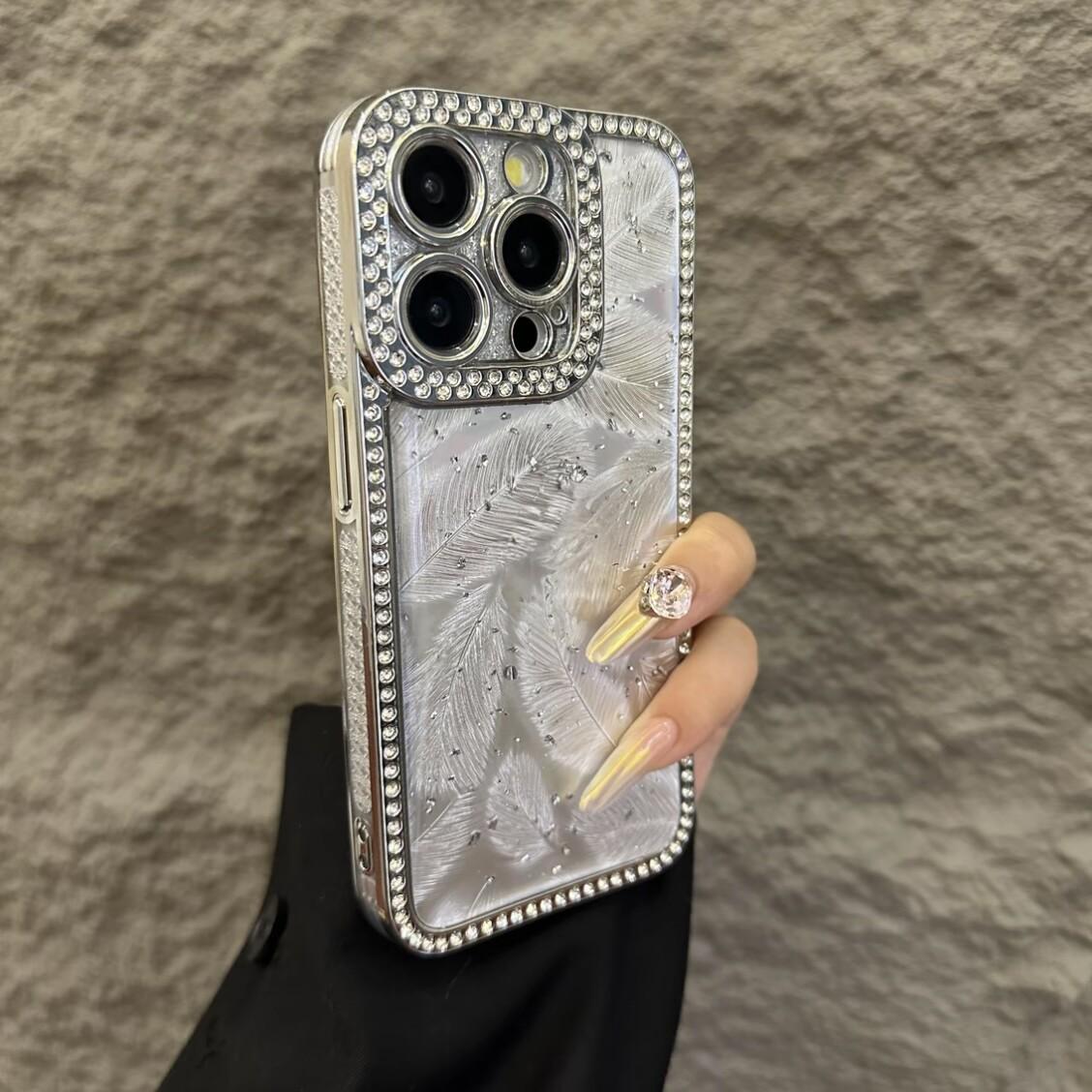 Luxurious Diamond Feather Pattern Protective Case for Apple 17Pro/17ProMax 15 Plus / 14 Plus
Luxurious Diamond Feather Pattern Protective Case for Apple 17Pro/17ProMax 15 Plus / 14 Plus