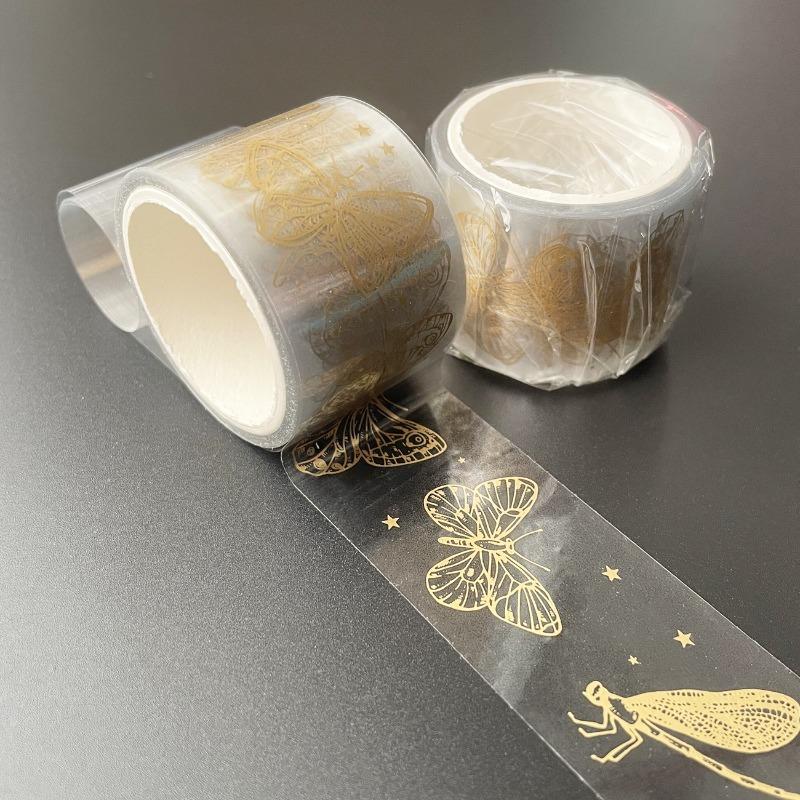 PET Bronzing Hand Account Tape Waterproof Transparent Hand Account Tape Decorative Material and Paper Tape with Release Paper
PET Bronzing Hand Account Tape Waterproof Transparent Hand Account Tape Decorative Material and Paper Tape with Release Paper