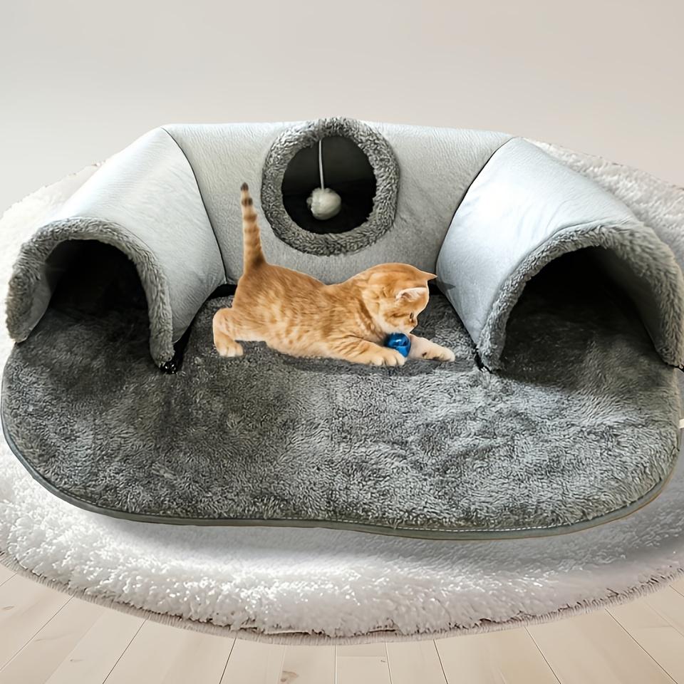 3-in-1 Cozy Cat Tunnel Bed - Play Mat & Warm Nest with Non-Slip Base for Small to Medium Cats, Rabbits & Hamsters S серый
3-in-1 Cozy Cat Tunnel Bed - Play Mat & Warm Nest with Non-Slip Base for Small to Medium Cats, Rabbits & Hamsters S серый