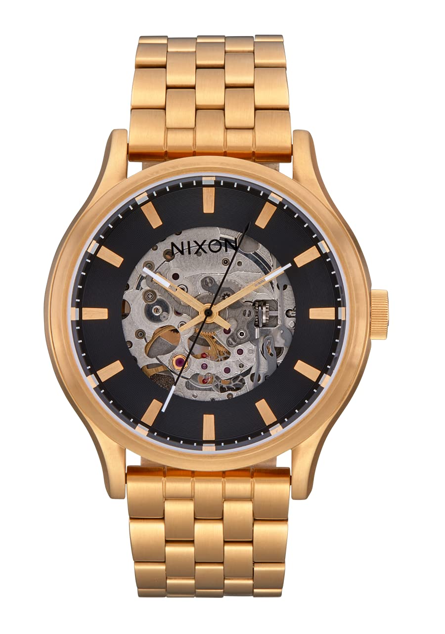 NIXON Spectra A1323 100M водонепроникний унісекс автоматичний модний годинник із нержавіючої сталі - чорний/золотий - (Лицьова сторона 40 мм, ремінець 20-18 мм)
NIXON Spectra A1323 100M водонепроникний унісекс автоматичний модний годинник із нержавіючої сталі - чорний/золотий - (Лицьова сторона 40 мм, ремінець 20-18 мм)