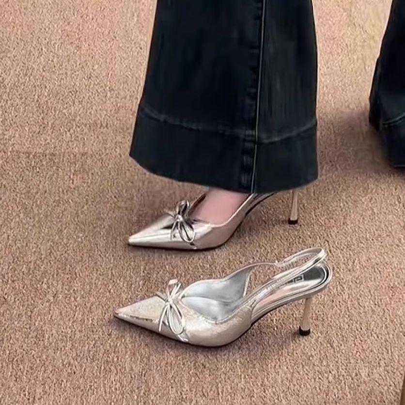 pointed toe nude high heels new bow bag head sandals women s spring and summer fine heel temperament single shoes 41 чорний
pointed toe nude high heels new bow bag head sandals women s spring and summer fine heel temperament single shoes 41 чорний