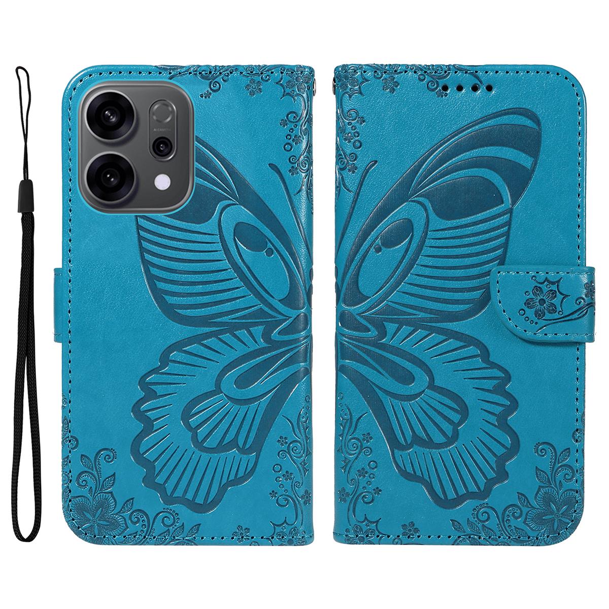 For Oppo Reno14 5G (China)/Oppo Reno14 F 5G/Oppo Reno14 5G (Global) Case Butterfly Pattern PU Leather Folio Flip Phone Cover Blue
For Oppo Reno14 5G (China)/Oppo Reno14 F 5G/Oppo Reno14 5G (Global) Case Butterfly Pattern PU Leather Folio Flip Phone Cover Blue