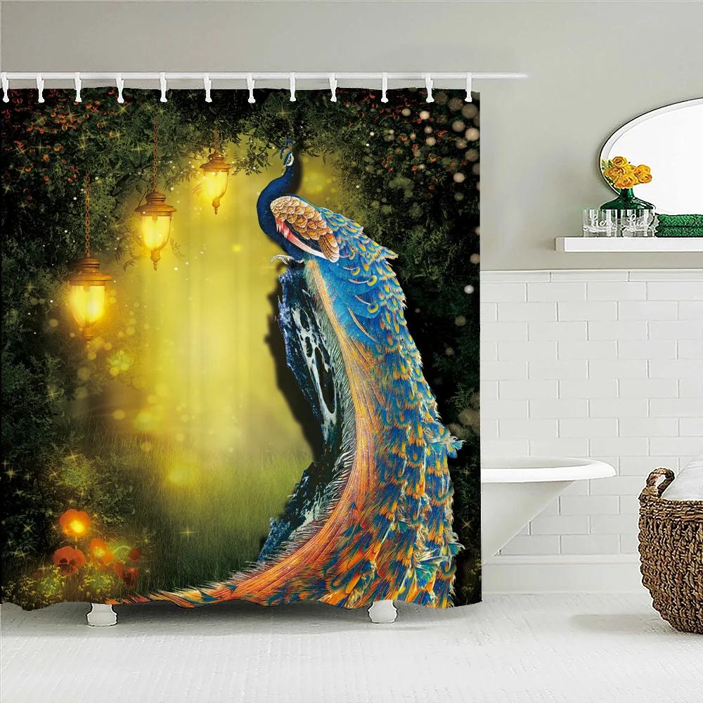 Peacocks Shower Curtains Chinese Birds Feather Bathroom Curtains Retro Flower Waterproof Polyester Bathtub Screen With Hooks W60H190(CM)-1 Pcs
Peacocks Shower Curtains Chinese Birds Feather Bathroom Curtains Retro Flower Waterproof Polyester Bathtub Screen With Hooks W60H190(CM)-1 Pcs