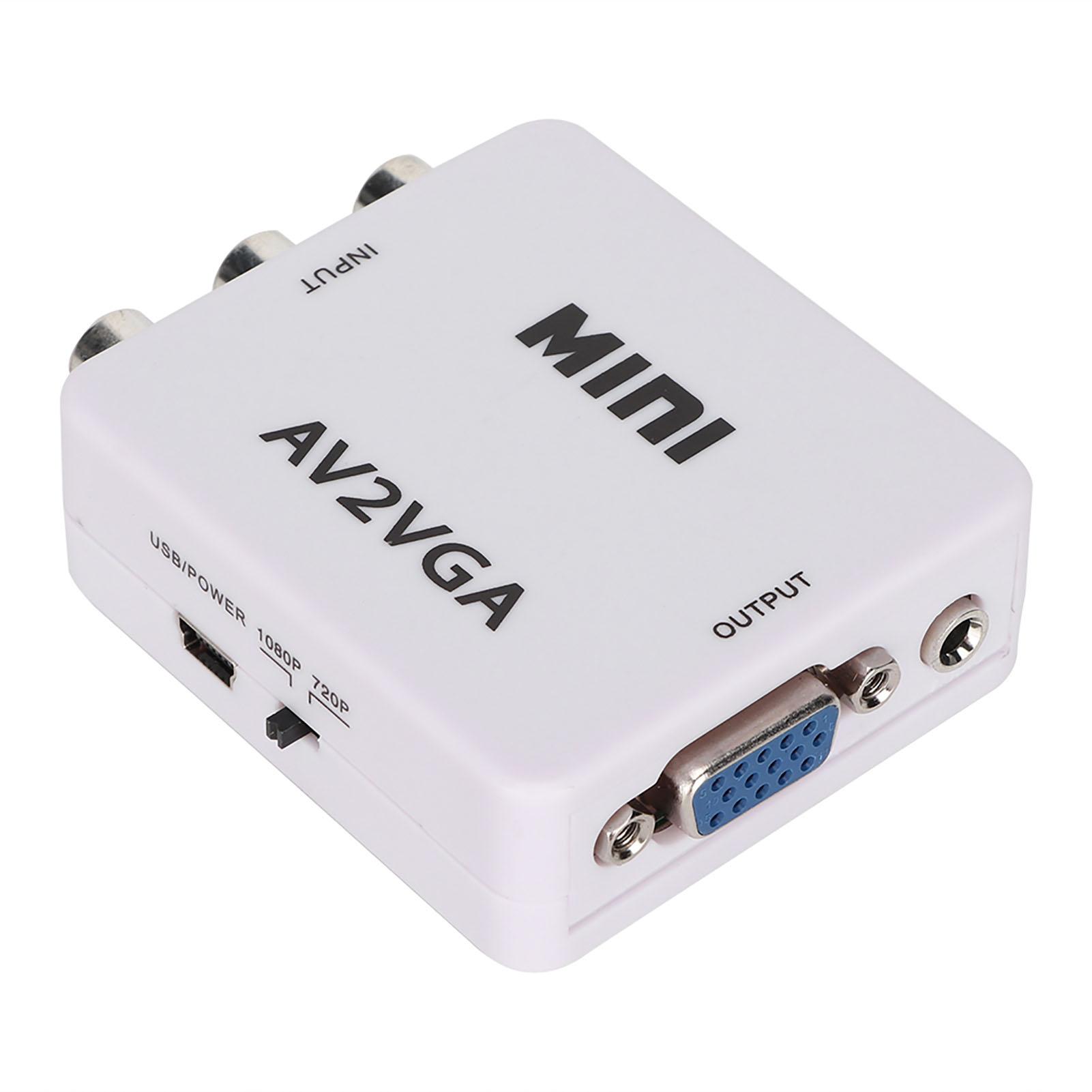 480P Mini Composite AV to VGA Adapter TV Set Top Box Audio Video Converter (White) білий
480P Mini Composite AV to VGA Adapter TV Set Top Box Audio Video Converter (White) білий
