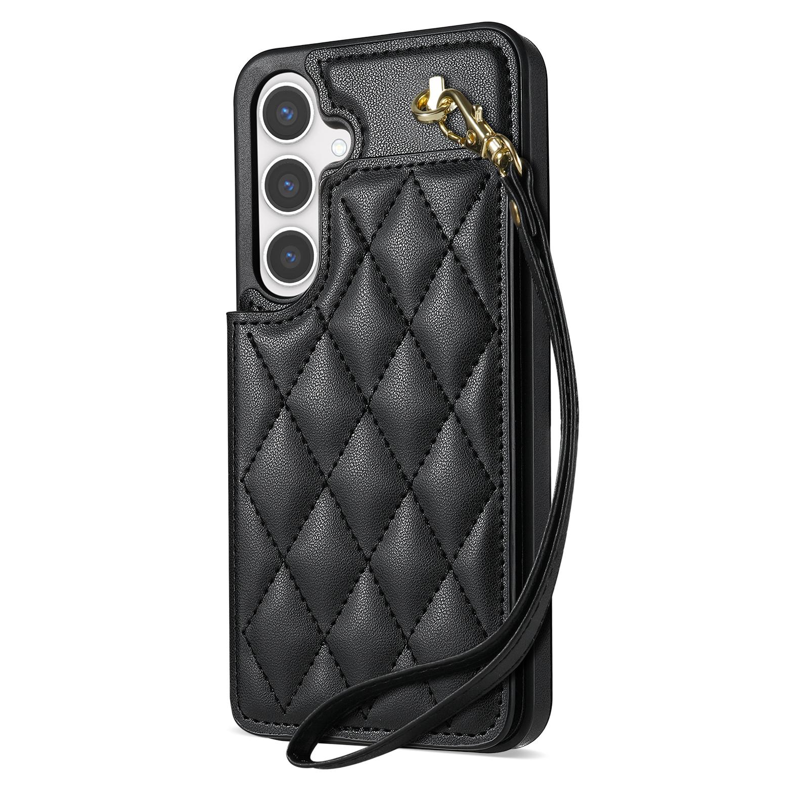 For Samsung Galaxy A55 5G Case with Wrist Strap Card Slots Rhombus Leather+TPU Phone Cover Black
For Samsung Galaxy A55 5G Case with Wrist Strap Card Slots Rhombus Leather+TPU Phone Cover Black