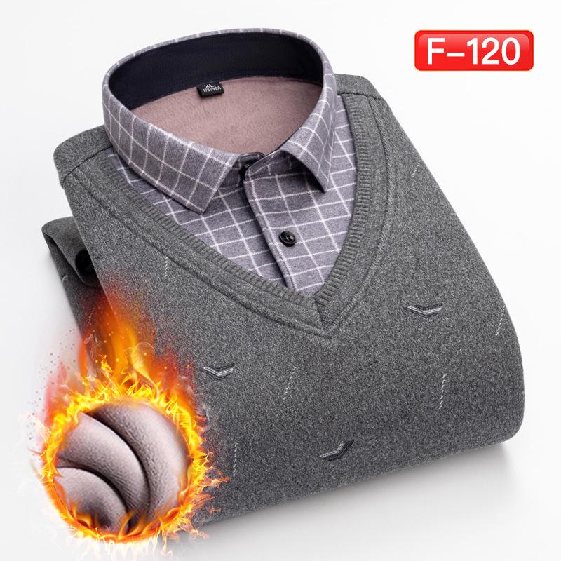 Men s Winter Knit Sweater Collar Two-Piece Warm Shirt with Velvet XL
Men s Winter Knit Sweater Collar Two-Piece Warm Shirt with Velvet XL