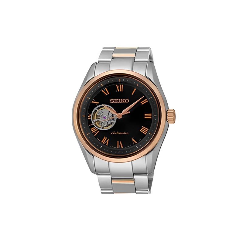SEIKO Presage series 100 meters waterproof Automatic gold-plated Steel Strap men s watch black dial SSA254J1 чорний
SEIKO Presage series 100 meters waterproof Automatic gold-plated Steel Strap men s watch black dial SSA254J1 чорний