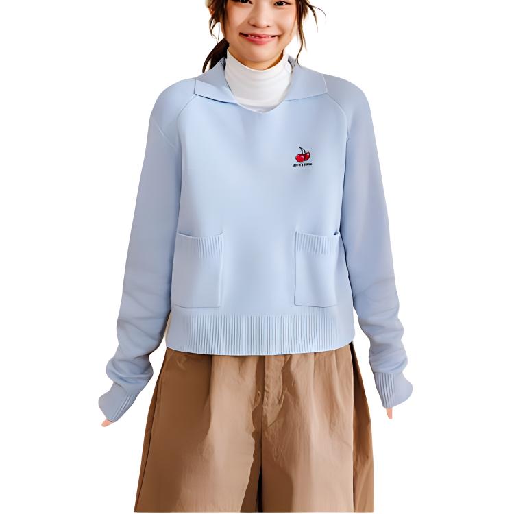 Anta X Kirsh Collaboration Sports Lifestyle Series Good Things Happen Casual Simple Solid Color Loose Knit Sweater Women tops Bubble-Blue 962518712-1 2XL
Anta X Kirsh Collaboration Sports Lifestyle Series Good Things Happen Casual Simple Solid Color Loose Knit Sweater Women tops Bubble-Blue 962518712-1 2XL
