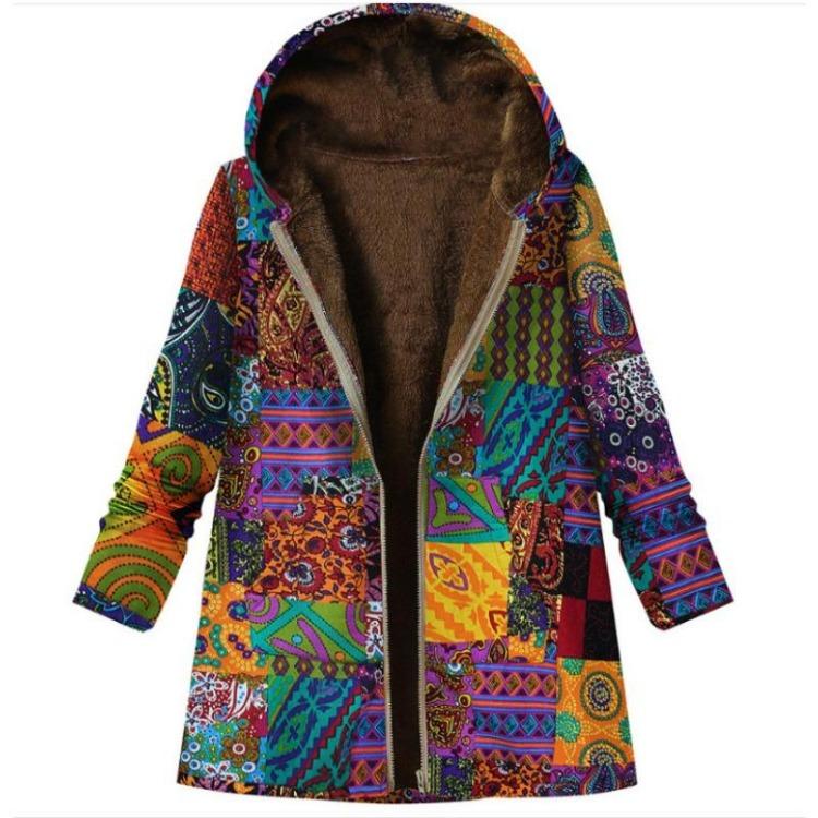 Ladies Warm Cotton and Linen Coat Autumn Winter New Thick Zipper Hooded Print Pocket Coat 5XL
Ladies Warm Cotton and Linen Coat Autumn Winter New Thick Zipper Hooded Print Pocket Coat 5XL