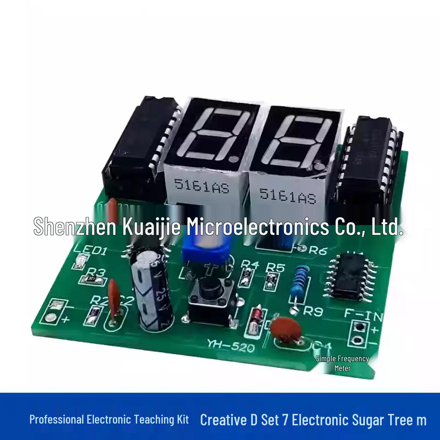 Basic Frequency Meter Kit (1-99Hz) Square Wave Signal Circuit for Student Practice Kit (PCB + Components)
Basic Frequency Meter Kit (1-99Hz) Square Wave Signal Circuit for Student Practice Kit (PCB + Components)