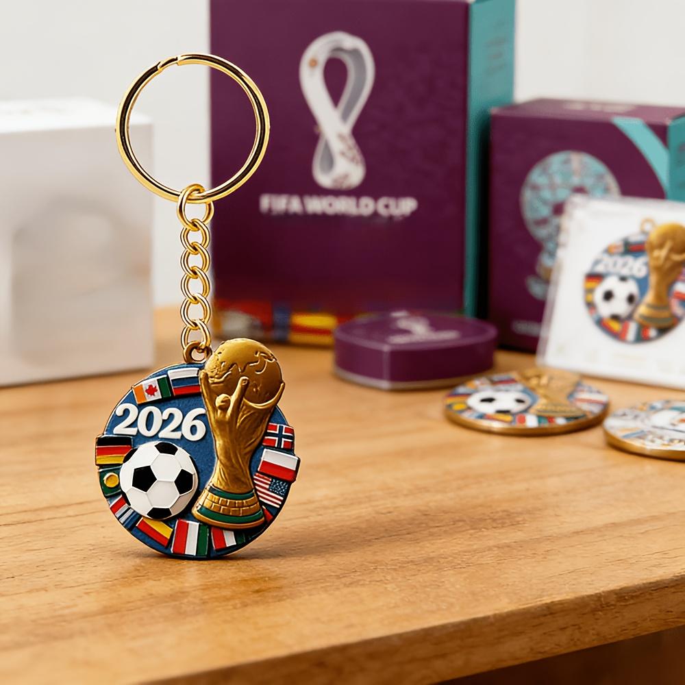 Набор брелоков к Чемпионату мира по футболу FIFA 2026 США Канада Мексика | Брелок с трофеем Чемпионата мира Футбольный брелок Эксклюзивный аксессуар для болельщиков для поддержки и просмотра Type B
Набор брелоков к Чемпионату мира по футболу FIFA 2026 США Канада Мексика | Брелок с трофеем Чемпионата мира Футбольный брелок Эксклюзивный аксессуар для болельщиков для поддержки и просмотра Type B