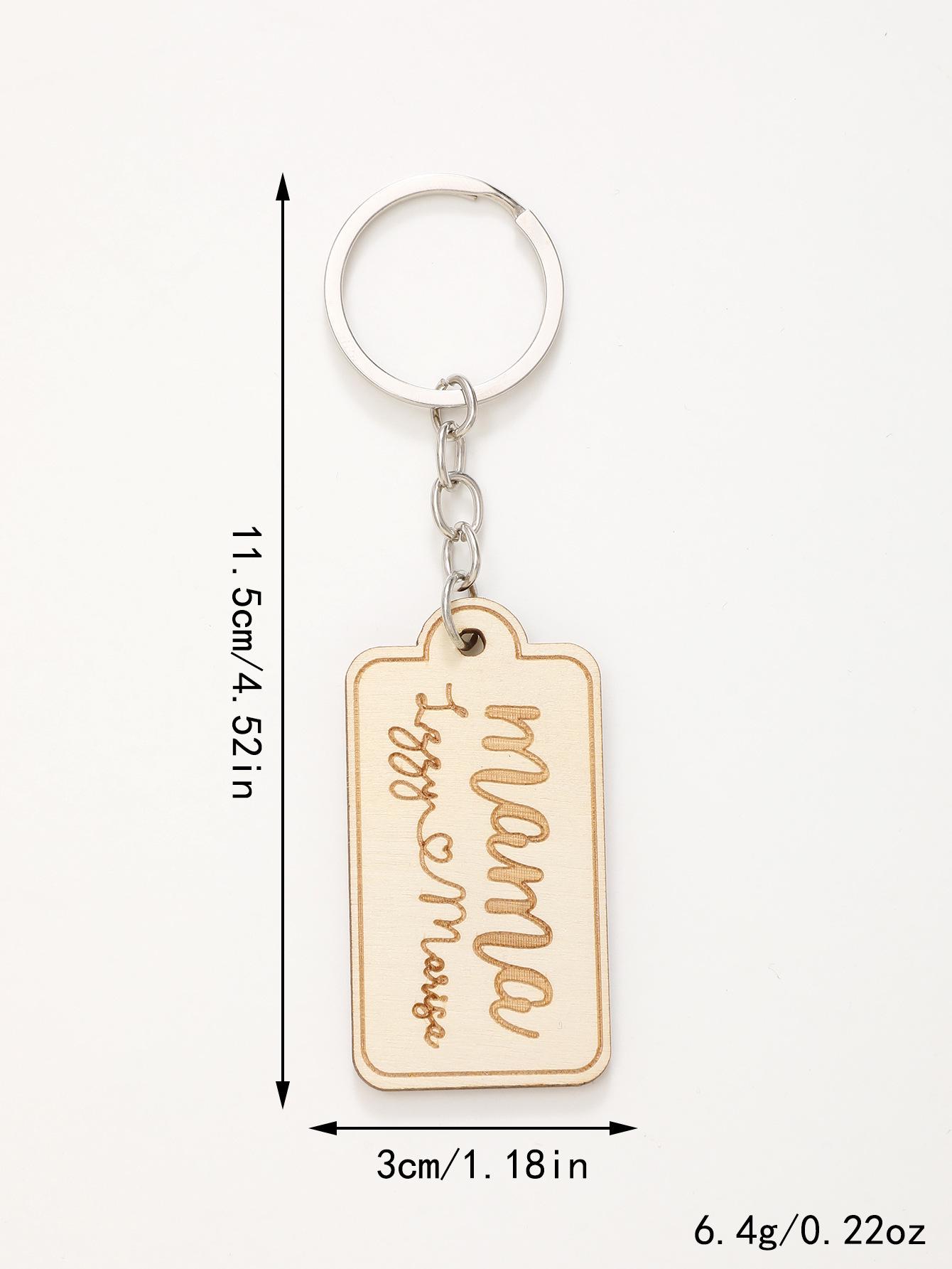 Creative Wooden Keychain Pendant with Laser-Engraved Mother Design
Creative Wooden Keychain Pendant with Laser-Engraved Mother Design
