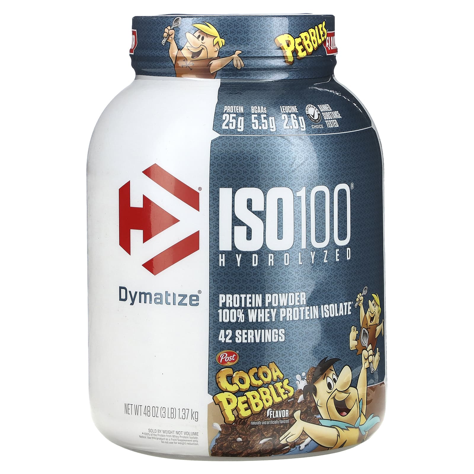 Iso100® Hydrolyzed, 100% Whey Protein Isolate, Cocoa Pebbles, 1.37Kg (3Lbs)
Iso100® Hydrolyzed, 100% Whey Protein Isolate, Cocoa Pebbles, 1.37Kg (3Lbs)