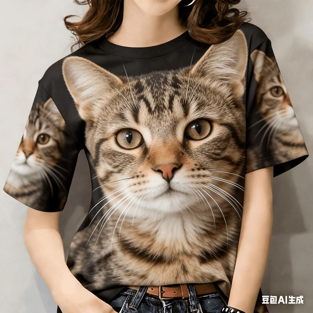 Flower and Cat Printed T-shirt - Fashionable Casual Women s Clothing 5XL
Flower and Cat Printed T-shirt - Fashionable Casual Women s Clothing 5XL