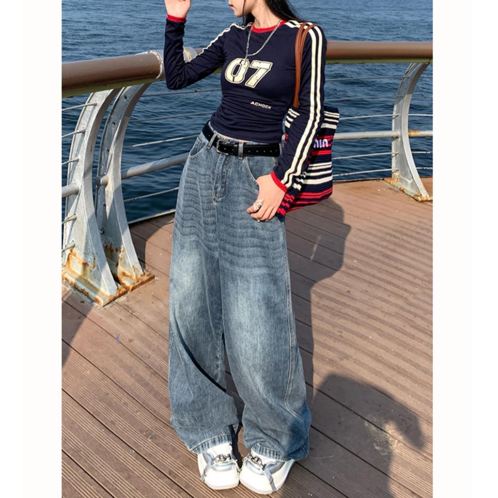 Ретро джинсы с высокой посадкой и широкими штанинами, драпирующиеся женские брюки на осень и зиму, свободный дизайн, модные брюки в пол 2XL
Ретро джинсы с высокой посадкой и широкими штанинами, драпирующиеся женские брюки на осень и зиму, свободный дизайн, модные брюки в пол 2XL