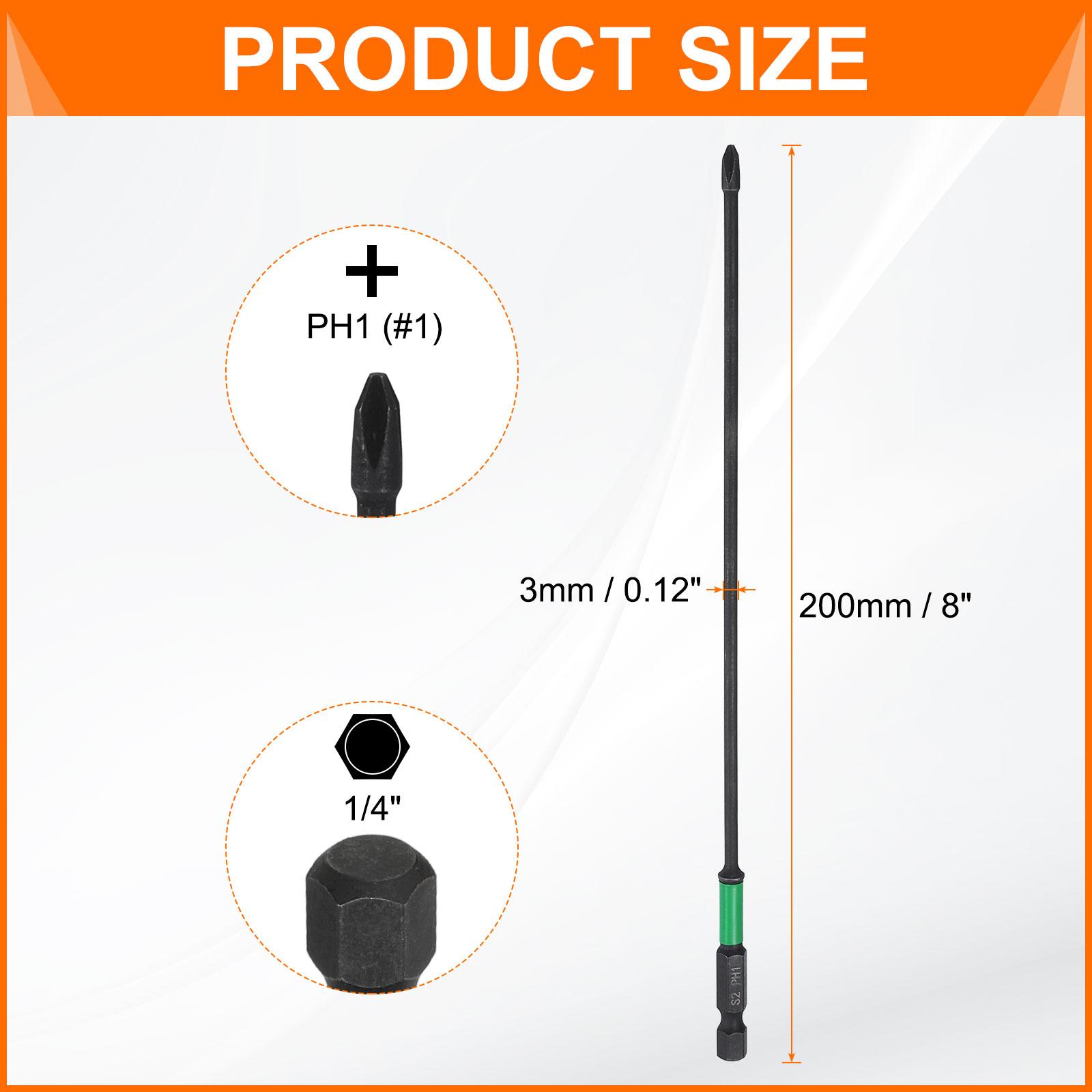 Uxcell 1/2/3pcs PH1 PH2 Impact Phillips Screwdriver Bit 1/4 Hex Shank Magnetic Cross Head Drill Bits for Power Drivers 1pcs
Uxcell 1/2/3pcs PH1 PH2 Impact Phillips Screwdriver Bit 1/4 Hex Shank Magnetic Cross Head Drill Bits for Power Drivers 1pcs