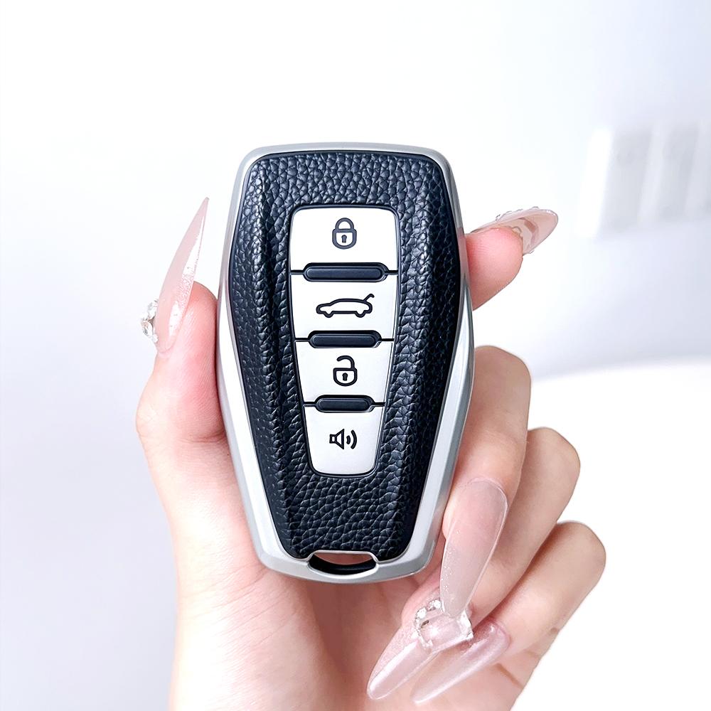 Чехол-накладка из ТПУ кожи для смарт-ключа автомобиля для Geely Emgrand Global Hawk GX7 Coolray X6 X7, защитный держатель для брелока, аксессуары B Style key cover серебряный
Чехол-накладка из ТПУ кожи для смарт-ключа автомобиля для Geely Emgrand Global Hawk GX7 Coolray X6 X7, защитный держатель для брелока, аксессуары B Style key cover серебряный