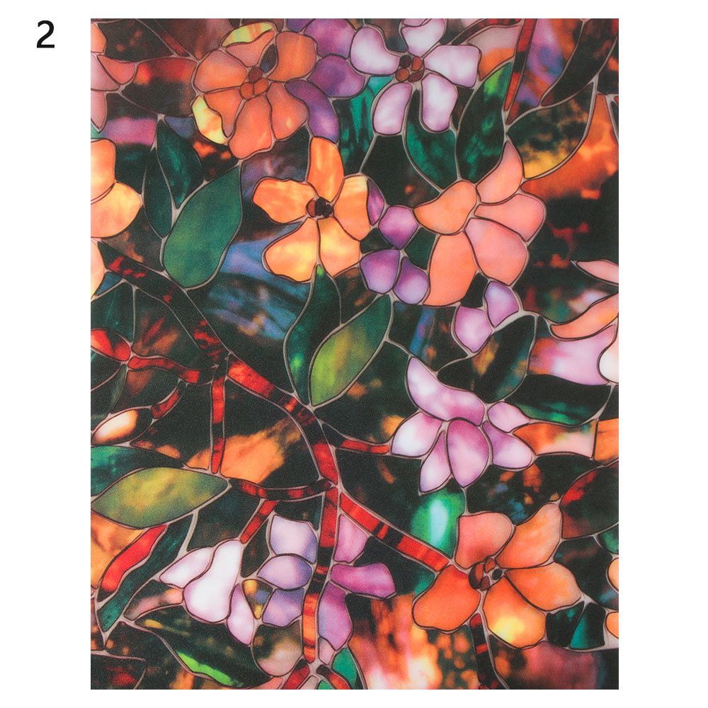 Неклейкая витражная матовая цветочная конфиденциальная 3D статическая липкая оконная пленка, наклейка на оконное стекло 2