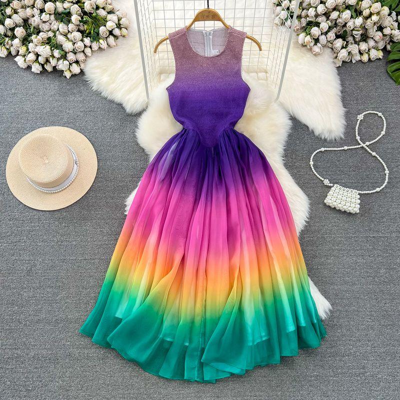 Light Luxury Temperament A- line Rainbow Elegance Chiffon Dress Color 2XL
Light Luxury Temperament A- line Rainbow Elegance Chiffon Dress Color 2XL