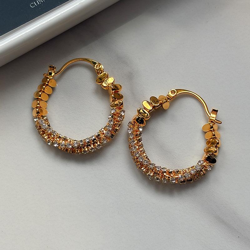 K real gold electroplated broken silver full diamond circle earrings sterling silver needle fashion personalized earrings A grade zircon earrings
K real gold electroplated broken silver full diamond circle earrings sterling silver needle fashion personalized earrings A grade zircon earrings